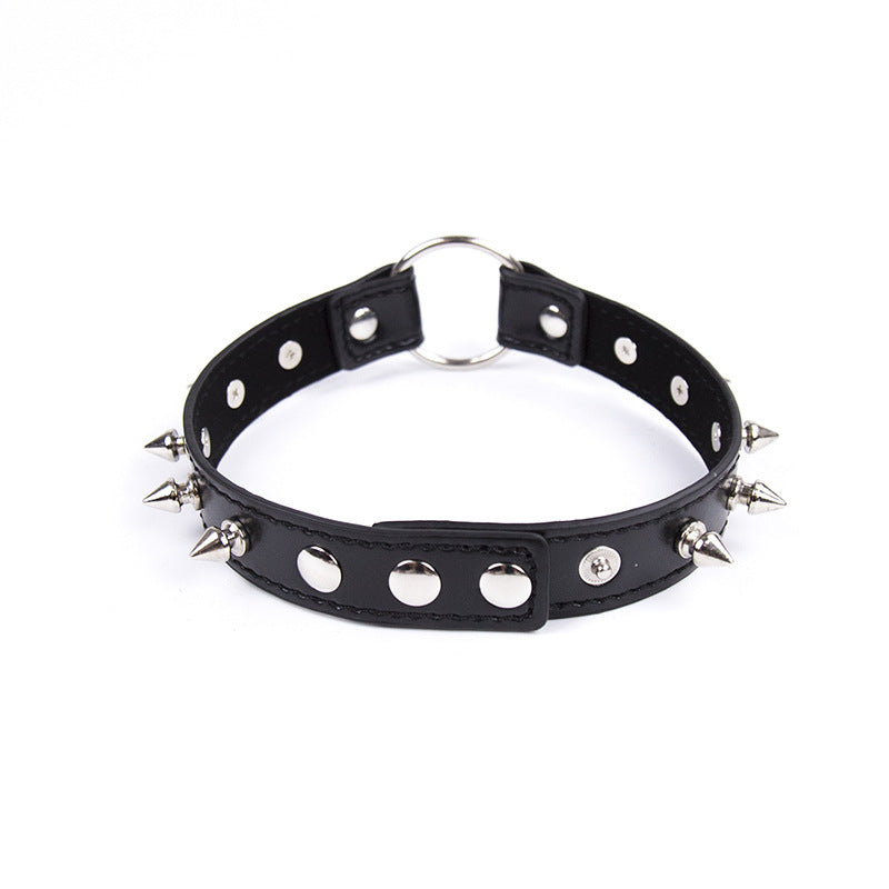 PU Tip DingTalk Dog Leash Collar Bondage Toys