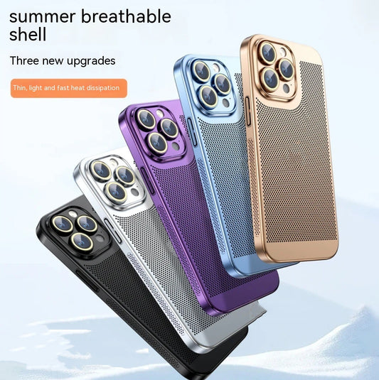 Fashion Simple Electroplating Heat Dissipation Phone Case