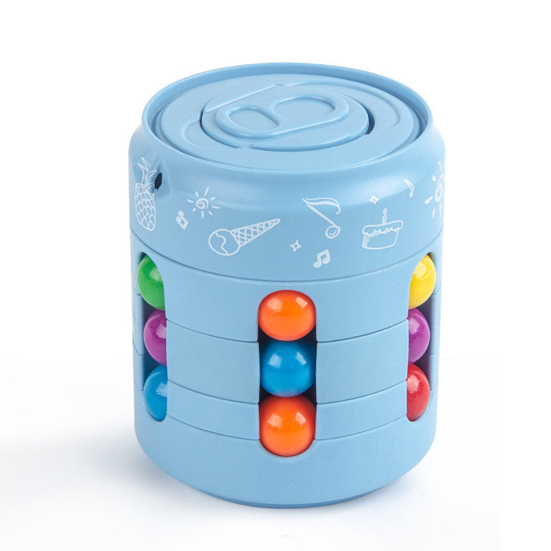 Can Cube Top Magic Colorful Beans Finger Spinning Relieves Stress