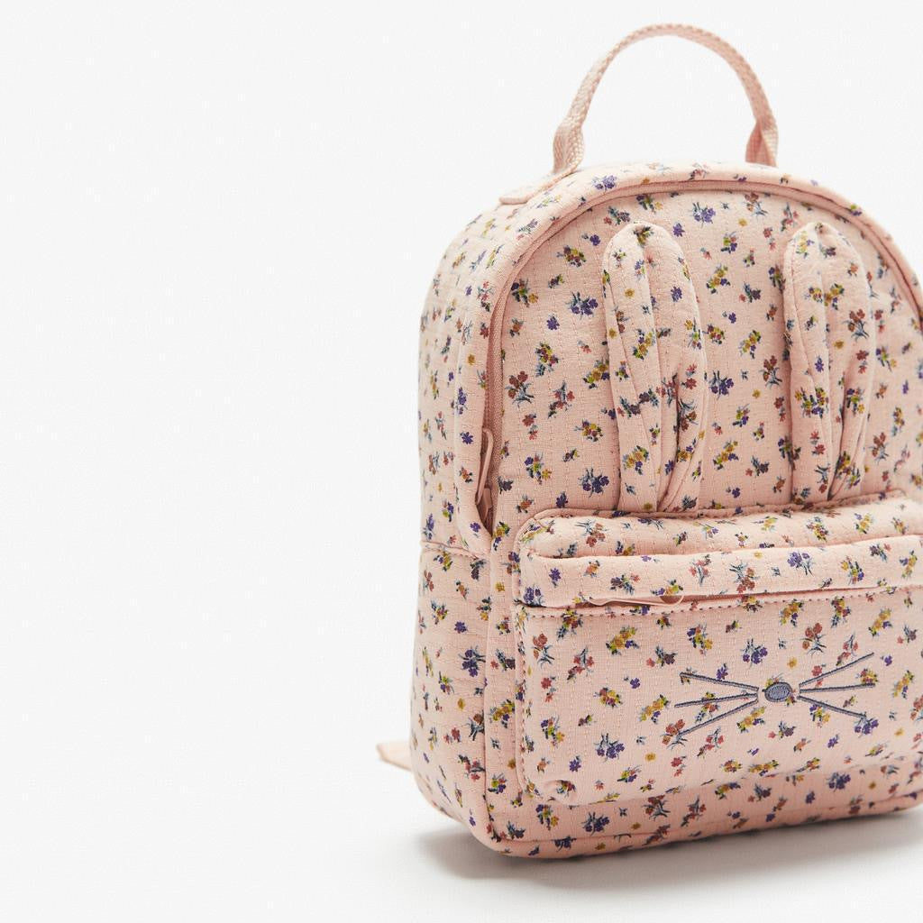 New Cat Floral Cloth Kids Bag, Toddler Animal-Shaped Backpack