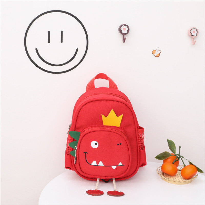 New Korean Children's Backpack Cartoon Dinosaur Boys And Girls Small School Bag Kindergarten Anti-Lost Backpack