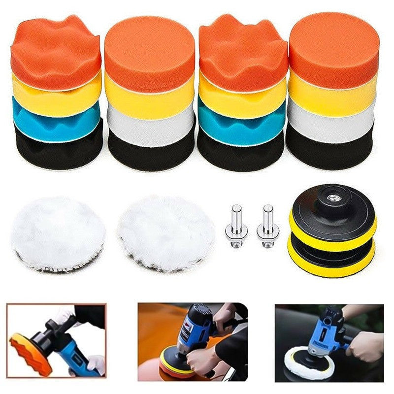 Automotive polishing pad set