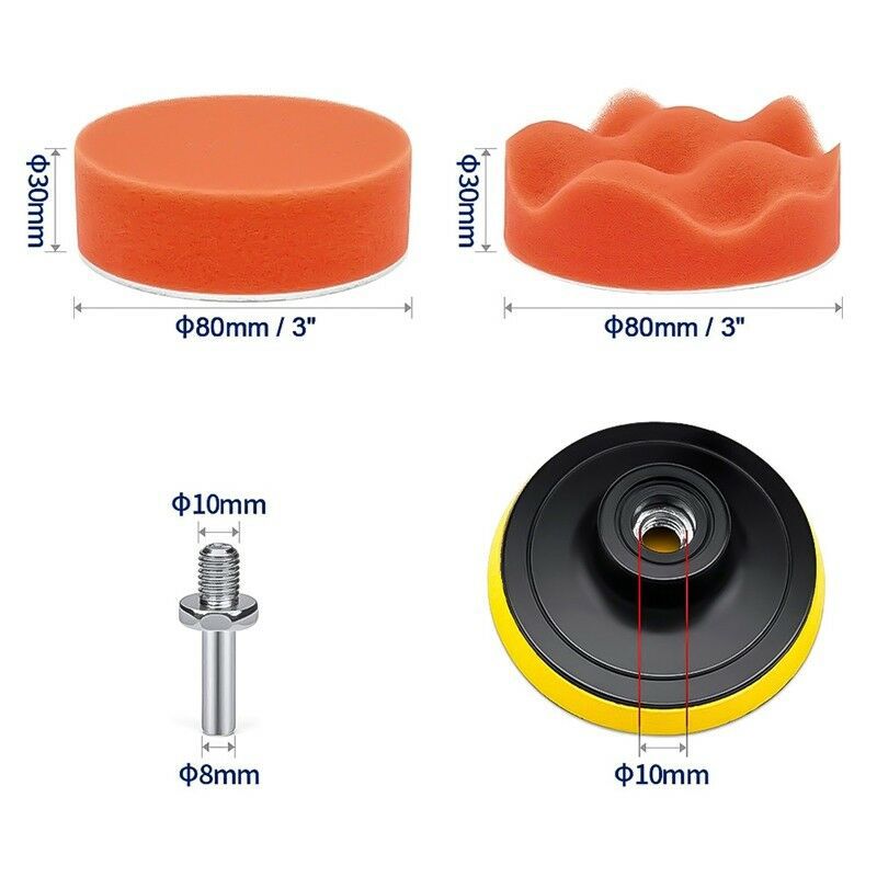 Automotive polishing pad set