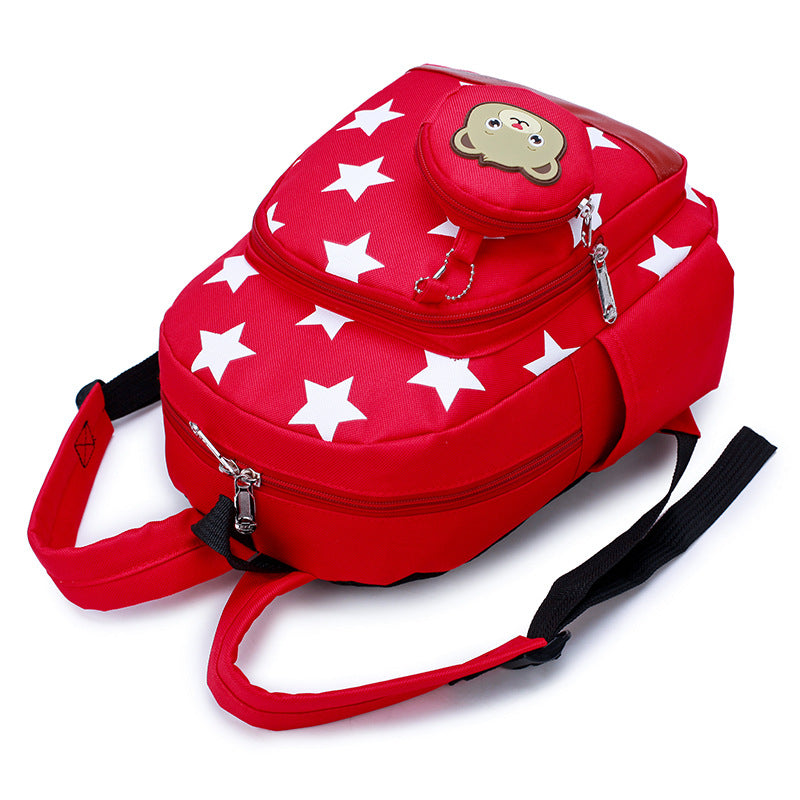 A small bear nursery school bag double shoulder bag