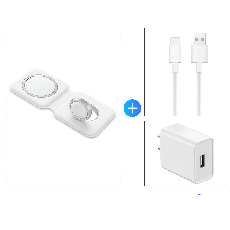 Compatible with Apple, Three-in-one Wireless Charger Magsafe Dual Magnetic Suction