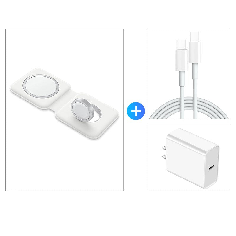 Compatible with Apple, Three-in-one Wireless Charger Magsafe Dual Magnetic Suction