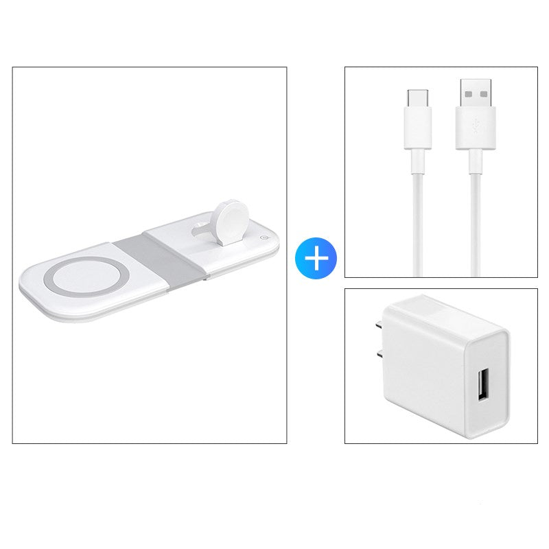 Compatible with Apple, Three-in-one Wireless Charger Magsafe Dual Magnetic Suction