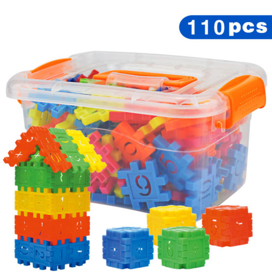 110pcs Set DIY Lepin Building Blocks Baby Boys And Girls 3D Blocks Funny Educational Mosaic Toys For Children Kids Block Toys